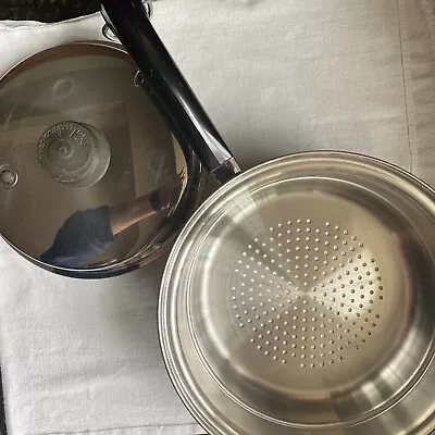 Vintage Saladmaster Stainless Steel Steamer Insert With Vapo Lid 8 Inch • $15