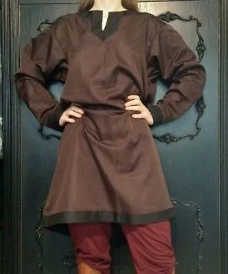 Halloween Costume Tunic  Robe Shirt Men Renaissance Tabard Cotton Outfit Coat  • $43.93