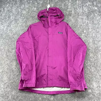 $59.95 • Buy Patagonia Jacket Womens XL Pink Hooded Windbreaker Nylon Torrent Shell H2NO Logo