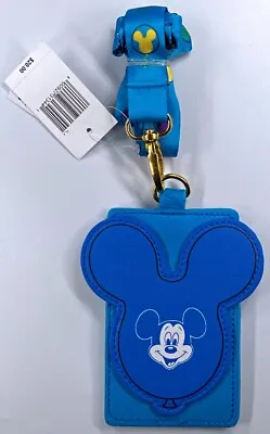 Disney Parks Loungefly Mickey Mouse Balloons ID Badge Card Holder Lanyard - NEW • $19.99