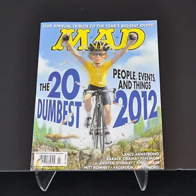 MAD Magazine February 2013 Volume 519 - 20 Dumbest 2012 - Exc W Mailing Cover • $10