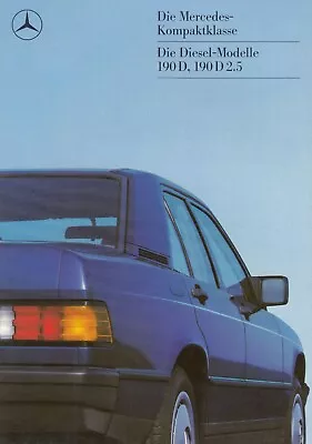 Mercedes 190D 190 D 2.5 Diesel W201 Classic Brochure 1986 64 • $7.52