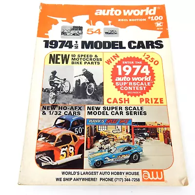 2B Auto World Model Car Magazine Catalog 1974 1/2 Slot Cars Models Accessories • $59.99