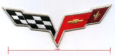 Corvette Racing Team Super Sports Jumpsuit Patch: CORVETTE CHECKER FLAG LOGO 6  • $12.99