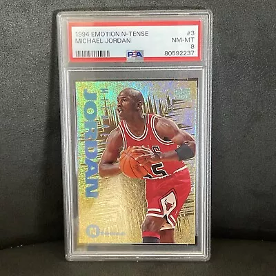 1994-95 Skybox Emotion N-Tense #3 Michael Jordan Chicago Bulls HOF PSA 8 NR MT • $250