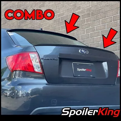 COMBO Rear Window & Trunk Lip Spoiler (Fits: Subaru Impreza 2008-2014) 284R/244L • $139.30