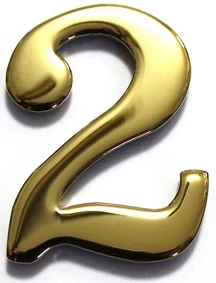 2  Brass Numbers Better Box Mailboxes Brass Mail Box Numbers 2 Inch Brass Number • $4.50