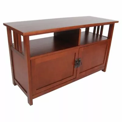 Alaterre Furniture Mission Wood TV Stand With Doors In Cherry • $379.22