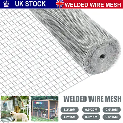 £22.99 • Buy 24/36/48  Galvanised Welded Mesh Wire Fence Aviary Rabbit Hutch Chicken Coop Pet