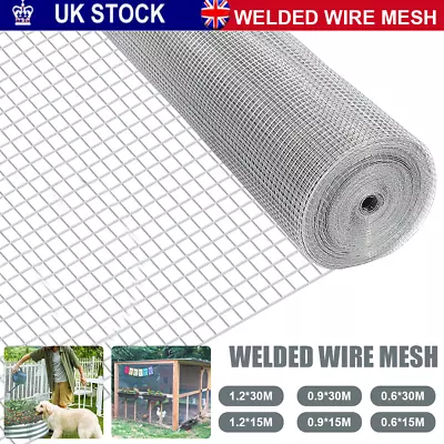 24/36/48  Galvanised Welded Mesh Wire Fence Aviary Rabbit Hutch Chicken Coop Pet • £45.99