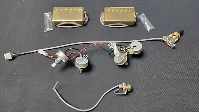 Gold ProBucker Epiphone Humbucker Pickup Set Wiring Kit CTS Pots 2023 • $39.99