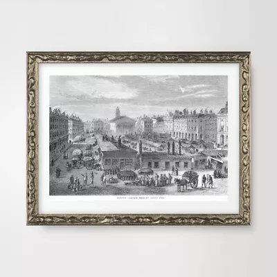 COVENT GARDEN MARKET LONDON ART PRINT Poster Vintage Antique Illustration A4A3A2 • £14.99