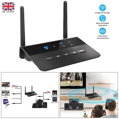 Low Latency Bluetooth Wireless Audio Adapter Bluetooth 5.0 Transmitter Receiver • £23.99