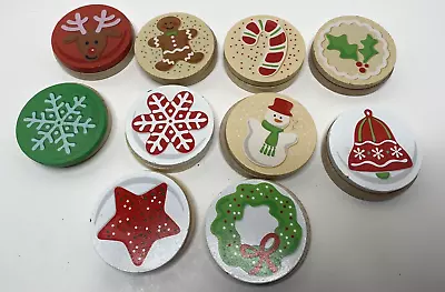 Melissa And Doug Slice & Bake Wooden Christmas Cookie Replacements Lot 10 • $8.99