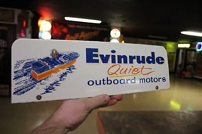 Rare Evinrude Outboard Motor Dealer Porcelain Metal Sign Boat Marine Fishing Gas • $195