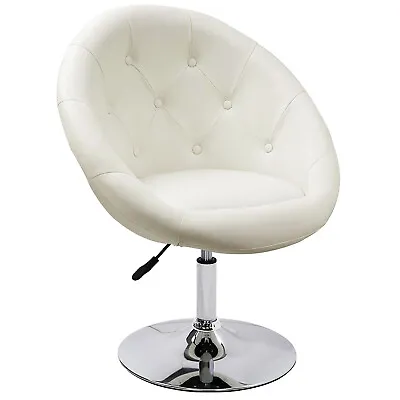 Modern Accent Chair Leather Vanity Chair Swivel Office Desk Chair For Bedroom • $95.48