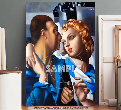 TAMARA De LEMPICKA ART DECO CANVAS PICTURE FRAMED ART DECO CANVAS WALL ART #6 • £24.99