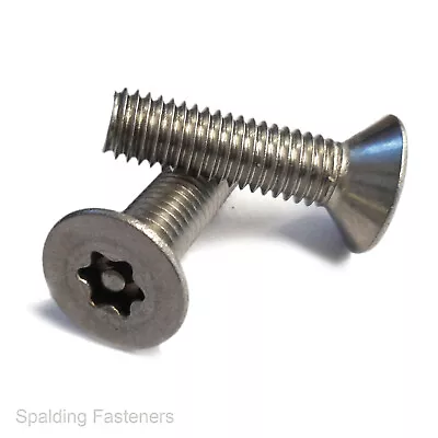 Security Screws M3 M4 M5 M6 M8 A2 Stainless Countersunk 6 Lobe Pin Torx • £2.32