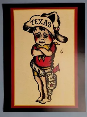 Antique Vintage Earl Brown Texas Cowboy Kewpie Baby Tattoo Flash 11x14 Pro Print • $24