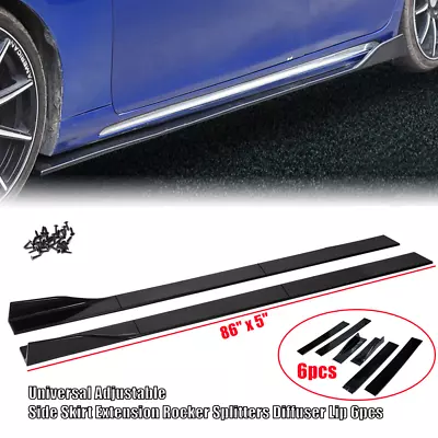 86  Universal Side Skirt Extensions Rocker Panel Splitter Lip Fit For Saab 9-3 • $52.58