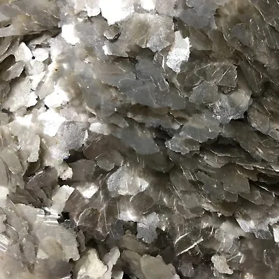 6 Oz Large Real Natural Mica Flakes Silver Color Brand New • $30.99