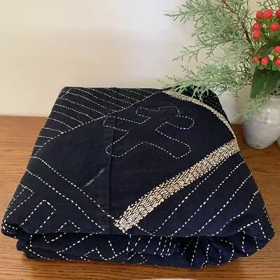 Vintage Japan Large BORO Thick Sashiko Japanese Old Indigo Blue Cloth 210㎝/82.6  • $456.99