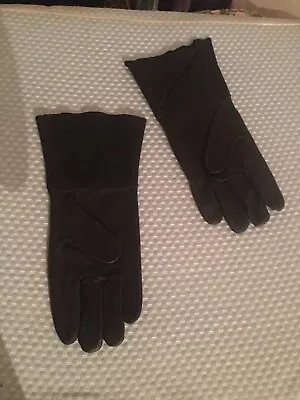 Western  Gauntlet Gloves By Geier Glove Men's Leather Deerskin 4  Cuff USA M • $44.98