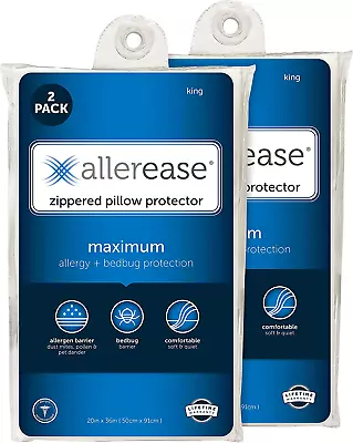 Allerease Maximum Pillow Protector King - 2 Pack • $15.78