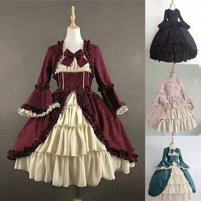£7.89 • Buy Womens Retro Medieval Victorian Dress Costume Renaissance Party Dress Ball Gown