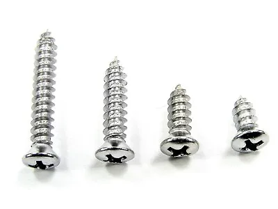 $17.99 • Buy Ford Chrome #8 Phillips Oval Head Trim Screws- 3/8  To 1  Long- Qty.100- #339