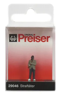 Preiser H0 29046 ARMED CRIMINAL WITH RIFLE AND MASK 1:87 Figure 3/4  Tall • $7.99