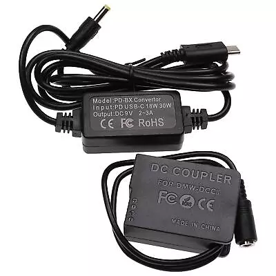 USB Power Supply + DC Coupler For Panasonic Lumix DMC-G5G6G7 • £27.60