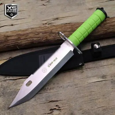 Bayonet Military Tactical Bowie Combat Hunting Knife Zombie Survival Kit /Sheath • $15.95