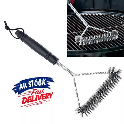 BBQ Grill Brush Scrubber Barbecue Cleaning Tool Stainless Steel Wire Cleaner AU • $11.59