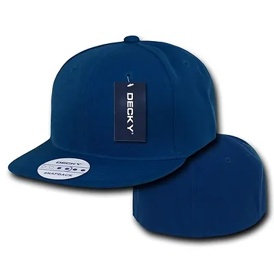 Royal Blue Fitted Flat Bill Plain Solid Blank Baseball Cap Caps Hat Hats 7 SIZES • $16.95