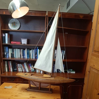 $360.71 • Buy Vintage 2.4ft 1930's Pond Yacht Sail Boat Antique