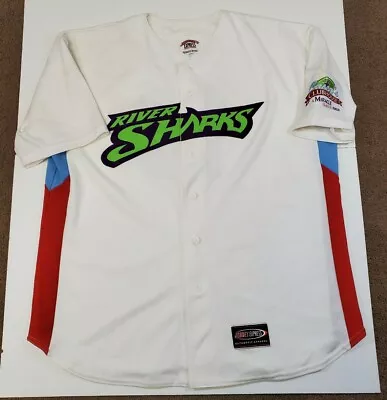 Camden Riversharks Chris Rollins Game Worn Autographed Baseball Jersey MILB MLB • $129.95