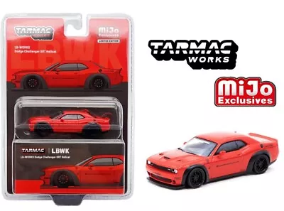 Tarmac Works LBWK 1:64 LB-WORKS Dodge Challenger SRT Hellcat Red Model Car • $19.49