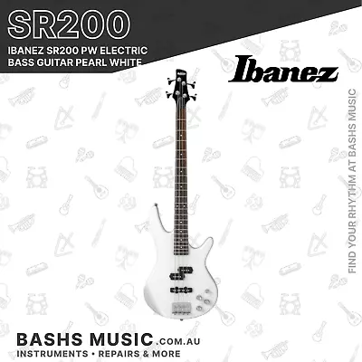 Ibanez SR200 PW Electric Bass Guitar Pearl White • $599