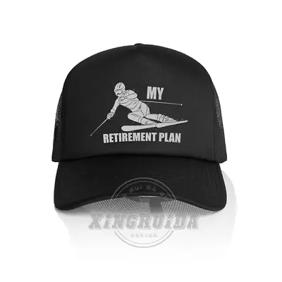 My Retirement Plan Skiing Trucker Hat Mesh Cap Adjustable Baseball Cap Snapback • $13.99