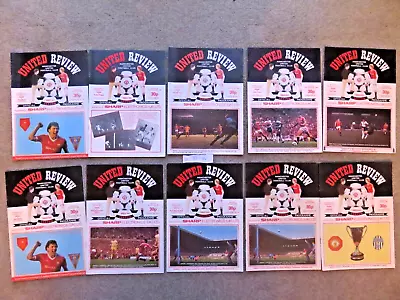 A Collection Of 10 Manchester United Programmes From 1983-1984 Job Lot • £8