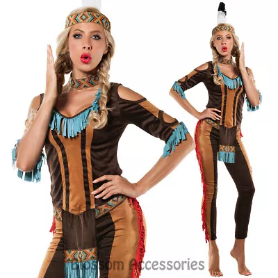 K165 Indian Pocahontas Native American Wild West Fancy Dress Up Western Costume • $36.35