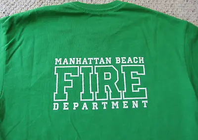 MBFD Manhattan Beach Fire Dept Grand View School Green T-shirt Men M GILDAN • $24.99