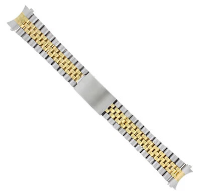 $34.95 • Buy 19mm Jubilee Watch Band Bracelet For 34mm Rolex Airking 1500, 15000 Two Tone