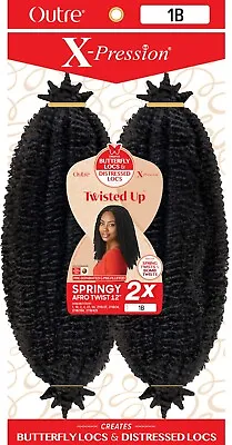 Outre XPression Twisted Up - Springy Afro Twist 16  3X • £9.89