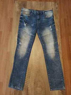 South Pole Distressed Jeans Skinny~Stretch~ Men's Size 32 X 30 (Vgc) • $15.95