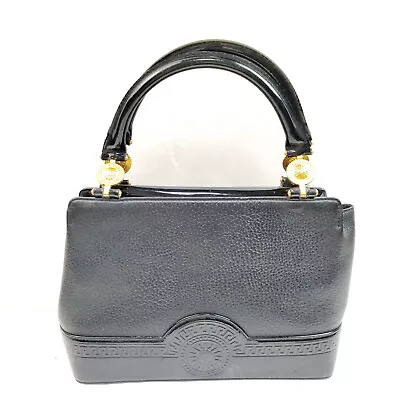 VERSACE Hand Bag  Black Leather 1185364 • $91