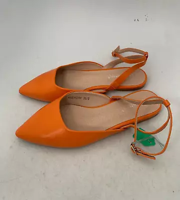 London Rebel Womens Orange Ankle Strap Flat Sandals UK 5 #GL GA 1984 • £8.57