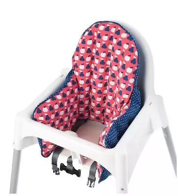 New IKEA Antilop Highchair Cushion Cover Reversible Blue/Red (cover Only) • £6.49
