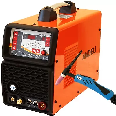 ANDELI 250amp AC DC Inverter TIG Welder/Pulse TIG/MMA Aluminium Welding Machine • £599.99